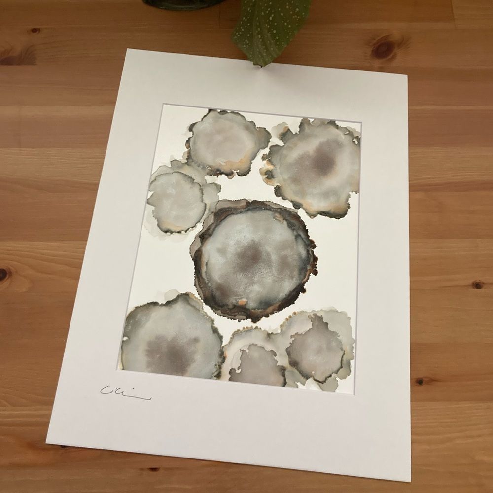 New Original Signed Artwork Alcohol Ink on Paper
